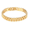 Wholesale Unisex Geometric Titanium Steel Bracelet With Electroplating