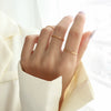 Wholesale Unisex Geometric Titanium Steel Electroplated 18K Gold Ring