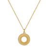 Wholesale Unisex Geometric Titanium Steel Electroplated Rotating Ring Necklace