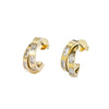 Wholesale Unisex Geometric Titanium Steel 14K Electroplated Cshaped Luxury Earrings