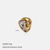 Wholesale Unisex Geometric Titanium Steel Ring With Pvd Furnace Vacuum Real Gold Plating