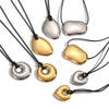 Wholesale Unisex Geometric Wax Rope Stainless Steel Necklace With Pvd Furnace Vacuum Real Gold Plating
