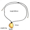 Wholesale Unisex Geometric Wax Rope Stainless Steel Necklace With Pvd Furnace Vacuum Real Gold Plating