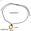 Wholesale Unisex Geometric Wax Rope Stainless Steel Necklace With Pvd Furnace Vacuum Real Gold Plating