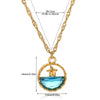 Wholesale Unisex Gold Electroplated Stainless Steel Dolphin Sunflower Cross Chain Retro Clavicle Necklace