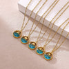 Wholesale Unisex Gold Electroplated Stainless Steel Dolphin Sunflower Cross Chain Retro Clavicle Necklace
