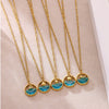 Wholesale Unisex Gold Electroplated Stainless Steel Dolphin Sunflower Cross Chain Retro Clavicle Necklace