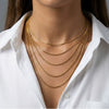 Wholesale Unisex Gold Electroplated Ushaped Stainless Steel Snake Bone Chain Necklace