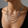 Wholesale Unisex Gold Electroplated Ushaped Stainless Steel Snake Bone Chain Necklace