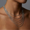 Wholesale Unisex Gold Electroplated Ushaped Stainless Steel Snake Bone Chain Necklace