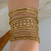 Wholesale Unisex Gold Plated Stainless Steel Anklet With Small Round Beads Luxury Jewelry