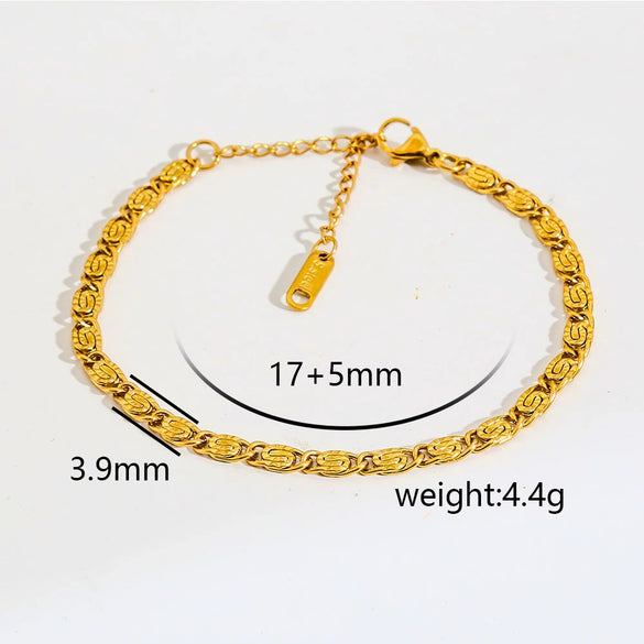 Wholesale Unisex Gold Plated Stainless Steel Anklet With Small Round Beads Luxury Jewelry