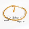 Wholesale Unisex Gold Plated Stainless Steel Anklet With Small Round Beads Luxury Jewelry