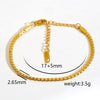 Wholesale Unisex Gold Plated Stainless Steel Anklet With Small Round Beads Luxury Jewelry