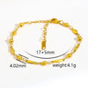 Wholesale Unisex Gold Plated Stainless Steel Anklet With Small Round Beads Luxury Jewelry