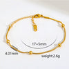 Wholesale Unisex Gold Plated Stainless Steel Anklet With Small Round Beads Luxury Jewelry