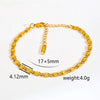Wholesale Unisex Gold Plated Stainless Steel Anklet With Small Round Beads Luxury Jewelry