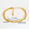 Wholesale Unisex Gold Plated Stainless Steel Anklet With Small Round Beads Luxury Jewelry