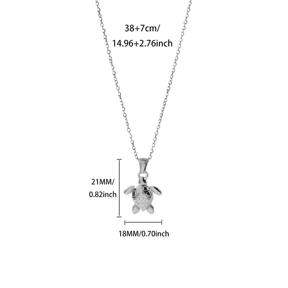Wholesale Unisex Gold Plated Stainless Steel Rope Chain Necklace With Diamond Turtle Pendant Marine Series High End Jewelry