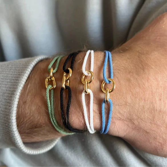 Wholesale Unisex Handmade Geometric Rope Ccb Milanese Adjustable Bracelet Jewelry