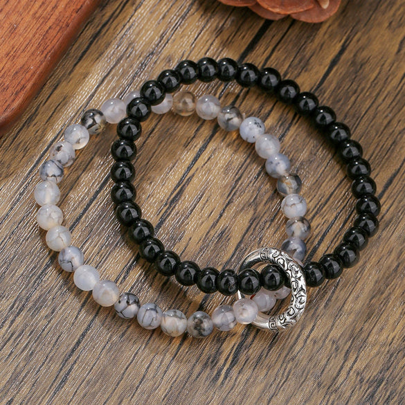 Wholesale Unisex Handmade Geometric Stone Alloy Bracelets