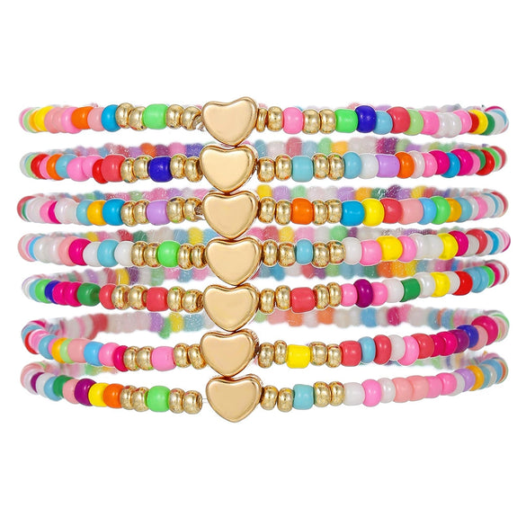 Wholesale Unisex Handmade Love Bracelet With Rice Beads Alloy