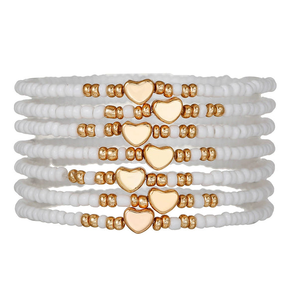 Wholesale Unisex Handmade Love Bracelet With Rice Beads Alloy