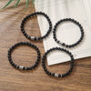 Wholesale Unisex Handmade Volcanic Rock Geometric Twelve Constellation Energy Beaded Bracelet