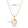 Wholesale Unisex Heartshaped Gold Electroplated Stainless Steel Pendant Necklace With Cross Chain