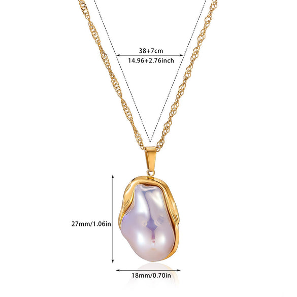 Wholesale Unisex Heartshaped Gold Electroplated Stainless Steel Pendant Necklace With Cross Chain