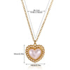 Wholesale Unisex Heartshaped Gold Electroplated Stainless Steel Pendant Necklace With Cross Chain