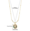 Wholesale Unisex Heartshaped Gold Electroplated Stainless Steel Pendant Necklace With Cross Chain