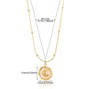 Wholesale Unisex Heartshaped Gold Electroplated Stainless Steel Pendant Necklace With Cross Chain