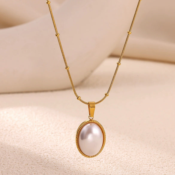 Wholesale Unisex Heartshaped Gold Electroplated Stainless Steel Pendant Necklace With Cross Chain