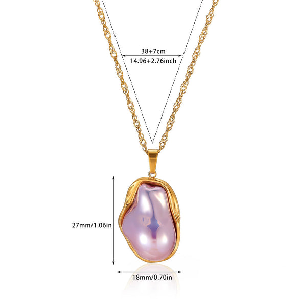 Wholesale Unisex Heartshaped Gold Electroplated Stainless Steel Pendant Necklace With Cross Chain