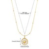 Wholesale Unisex Heartshaped Gold Electroplated Stainless Steel Pendant Necklace With Cross Chain