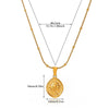 Wholesale Unisex Heartshaped Stainless Steel 18K Gold Plated Cross Chain Pendant Necklace