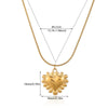 Wholesale Unisex Heartshaped Stainless Steel 18K Gold Plated Cross Chain Pendant Necklace