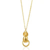 Wholesale Unisex Heartshaped Stainless Steel 18K Gold Plated Cross Chain Pendant Necklace