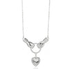 Wholesale Unisex Heartshaped Stainless Steel 18K Gold Plated Cross Chain Pendant Necklace