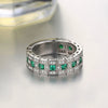 Wholesale Unisex Highend Geometric Copper Ring Inlaid Zircon