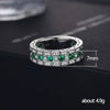 Wholesale Unisex Highend Geometric Copper Ring Inlaid Zircon