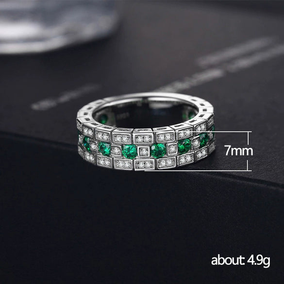 Wholesale Unisex Highend Geometric Copper Ring Inlaid Zircon