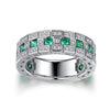 Wholesale Unisex Highend Geometric Copper Ring Inlaid Zircon