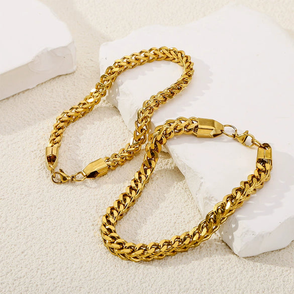 Wholesale Unisex Highend Geometric Stainless Steel Foursided Square Threedimensional Bracelet With Electroplating