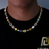 Wholesale Unisex Hip Hop Geometric Gemstone Copper Necklace