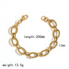 Wholesale Unisex Hip Hop Geometric Stainless Steel Vacuum Plated Bracelet