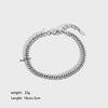 Wholesale Unisex Hip Hop Stainless Steel Cuban Chain Bracelet With Geometric Design And Stainless Steel Color Treatment