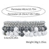 Wholesale Unisex Hip Hop Stretch Handmade Geometric Stone Chain Bracelet