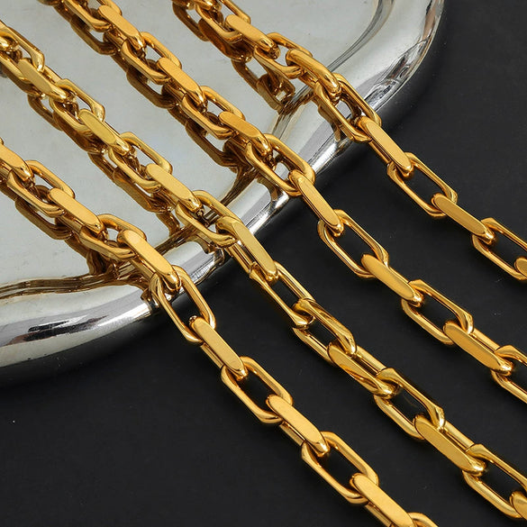 Wholesale Unisex Hip Hop Style Allmatch Goldplated Titanium Steel Jewelry Set With Regular Chain